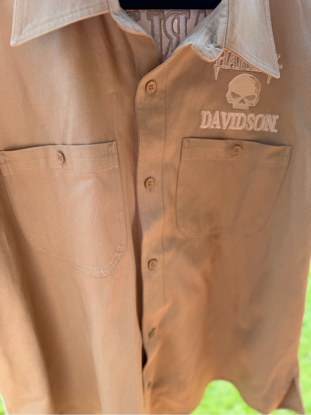 Harley-Davidson XXL Willie G Skull Embroidered Cancun Mexico Button Shirt